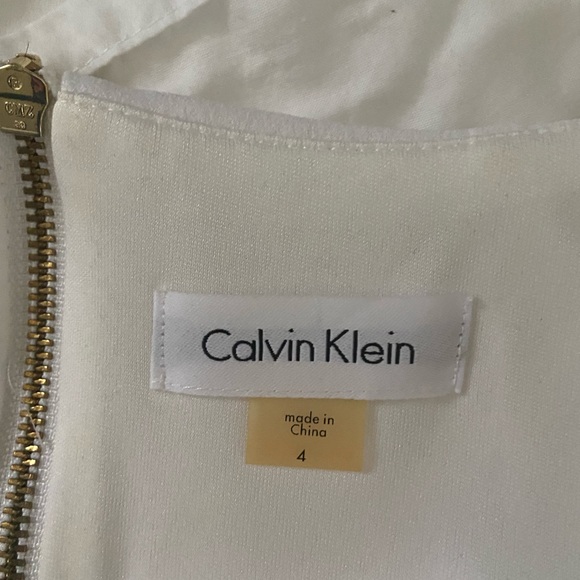 🚨 PRICE DROP 🚨 White Calvin Klein bodycon cocktail midi dress - Picture 6 of 8